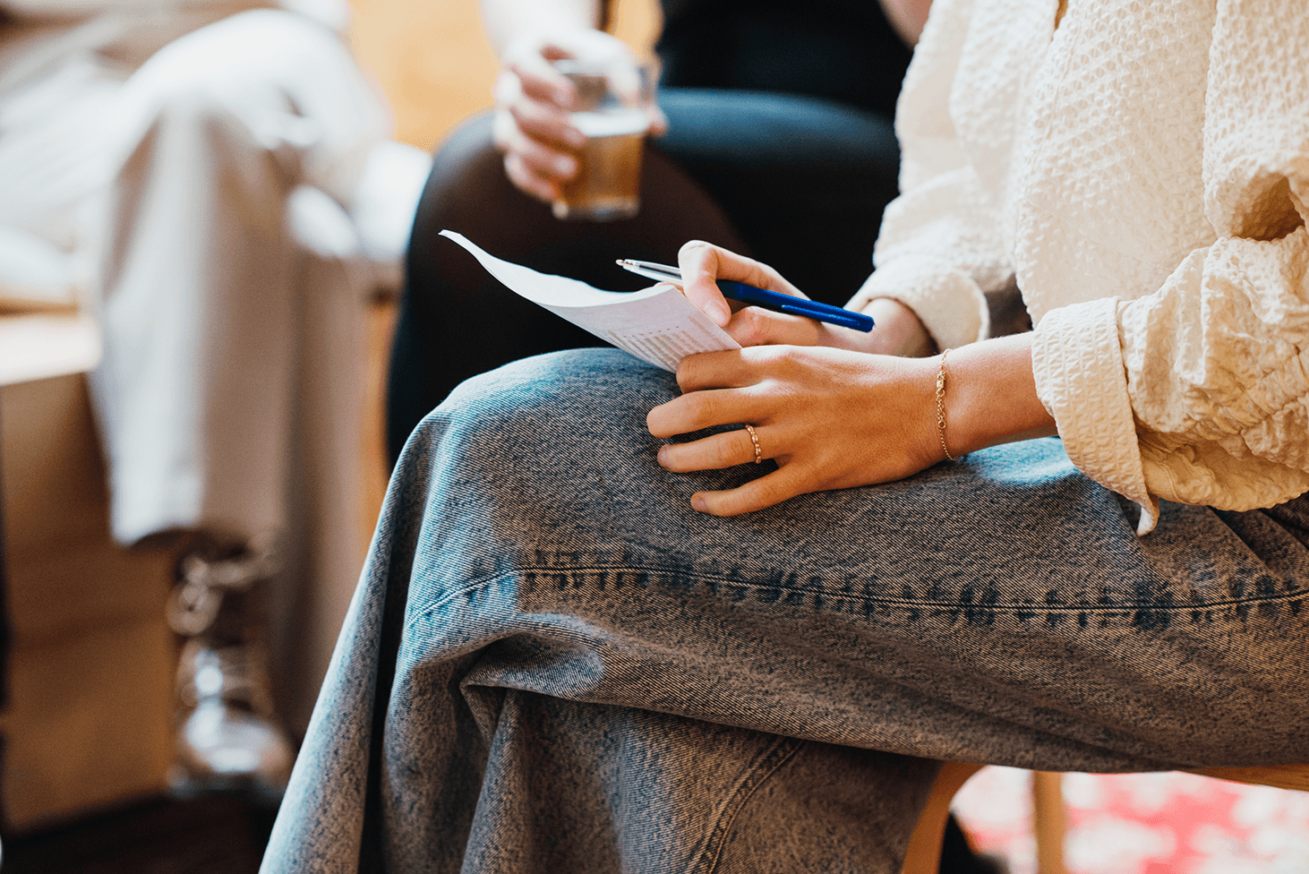 Team seminar between colleagues and advisors